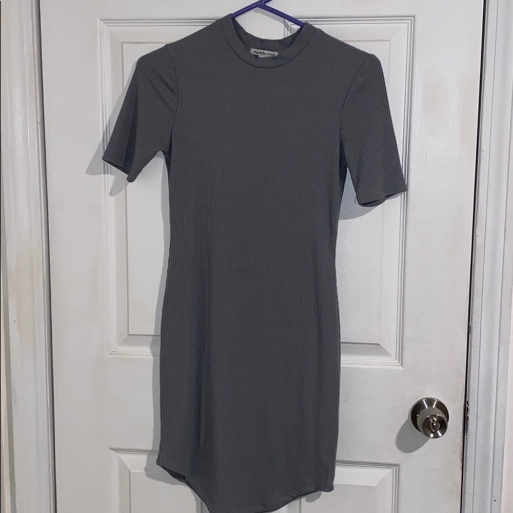 Gray bodycon T-shirt dress
